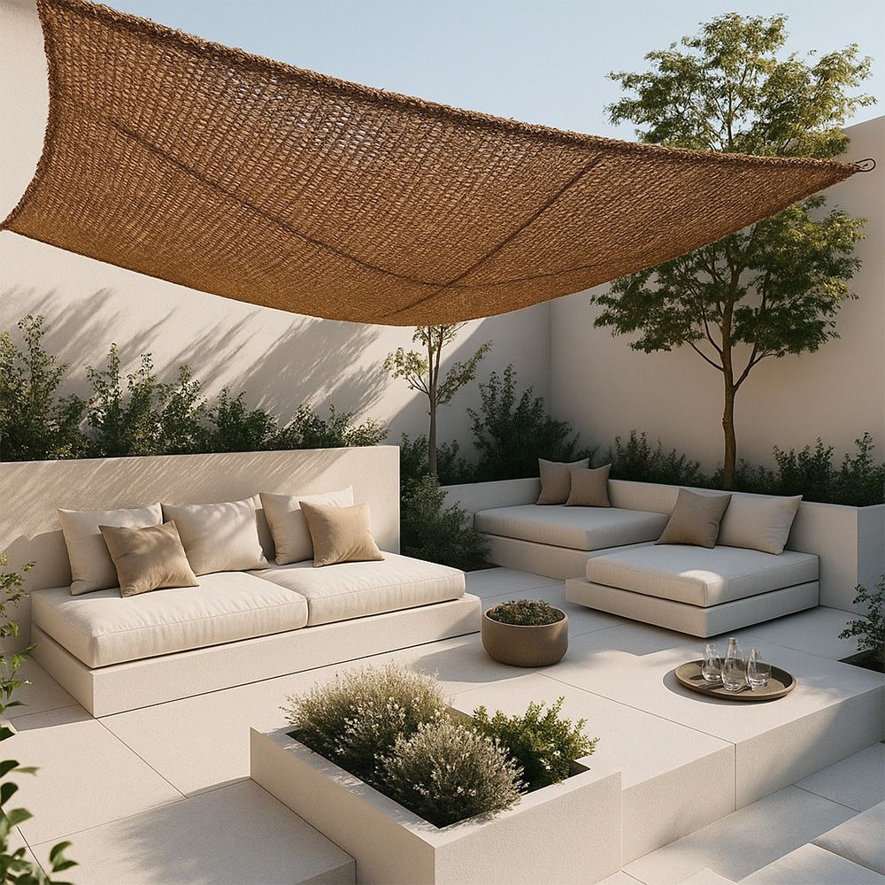 Auvent en fibre de coco 4x4M - Voile d’ombrage 100 % Naturelle image 8