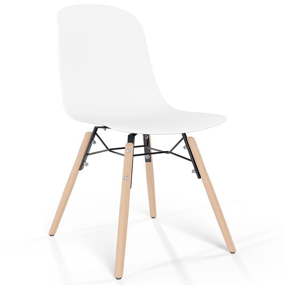 Chaise de salle à manger avec pieds en bois naturel – Style moderne et fonctionnalité -Broly image 8
