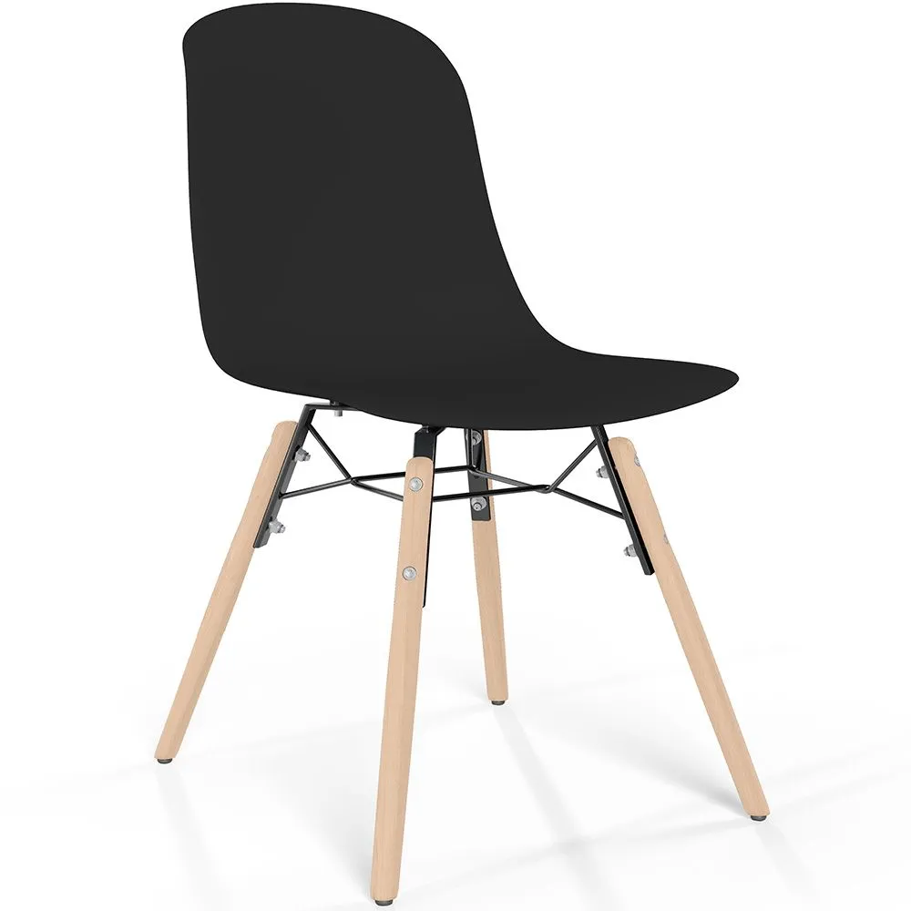 Chaise de salle à manger avec pieds en bois naturel – Style moderne et fonctionnalité -Broly image 8