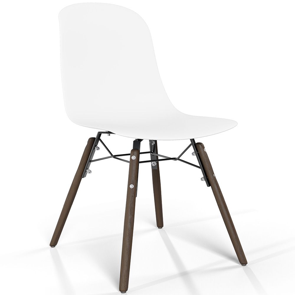 Chaise de salle à manger avec pieds en bois foncé – Style moderne et fonctionnalité - Broly image 8