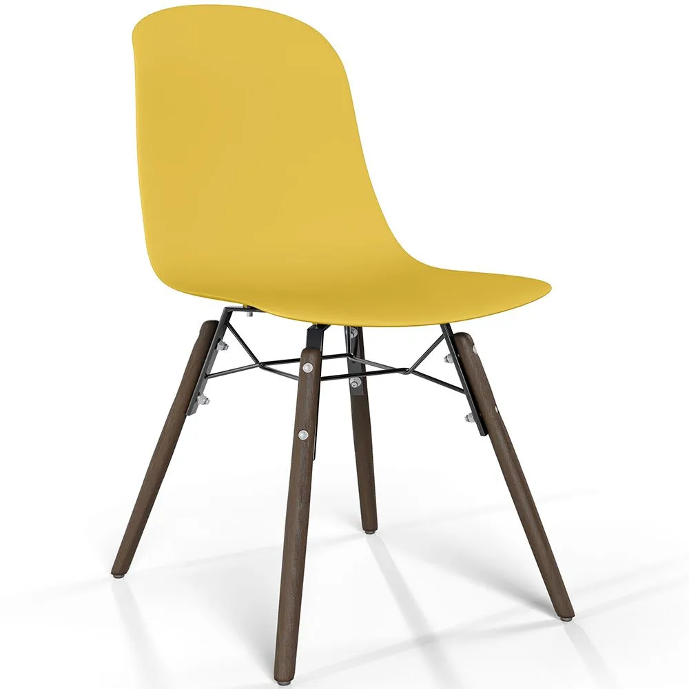 Chaise de salle à manger avec pieds en bois foncé – Style moderne et fonctionnalité - Broly image 8