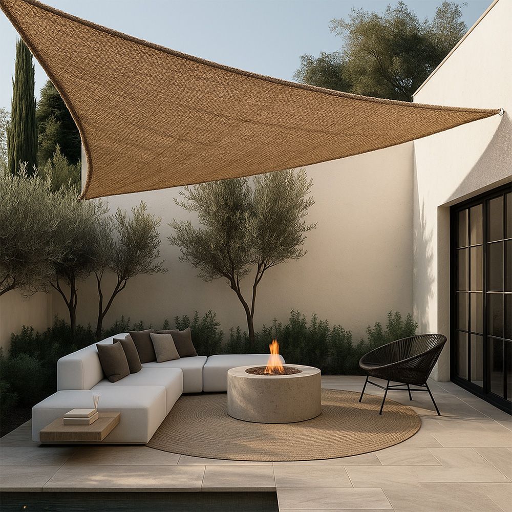 Auvent en fibre de coco 6x6x6M - Voile d’ombrage 100 % Naturelle image 8