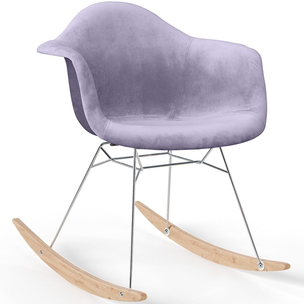 Chaise à bascule moderne en tissu rembourré – Style nordique - Nordika image 8
