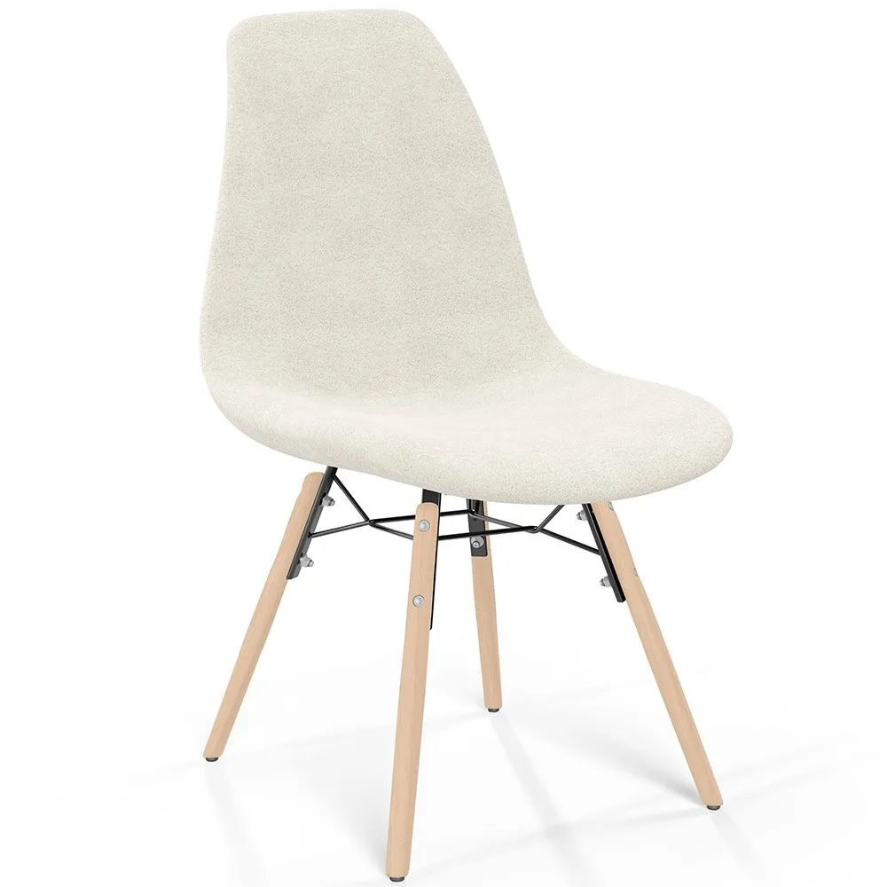 Chaise de salle à manger scandinave rembourrée en bouclé – Salle à manger ou bureau - Skögur image 8