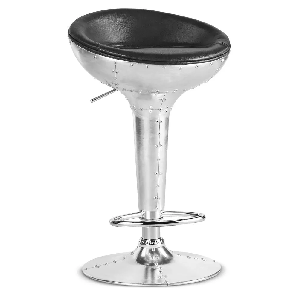 Tabouret rond en métal - style aviateur - 70cm - Aviator image 8