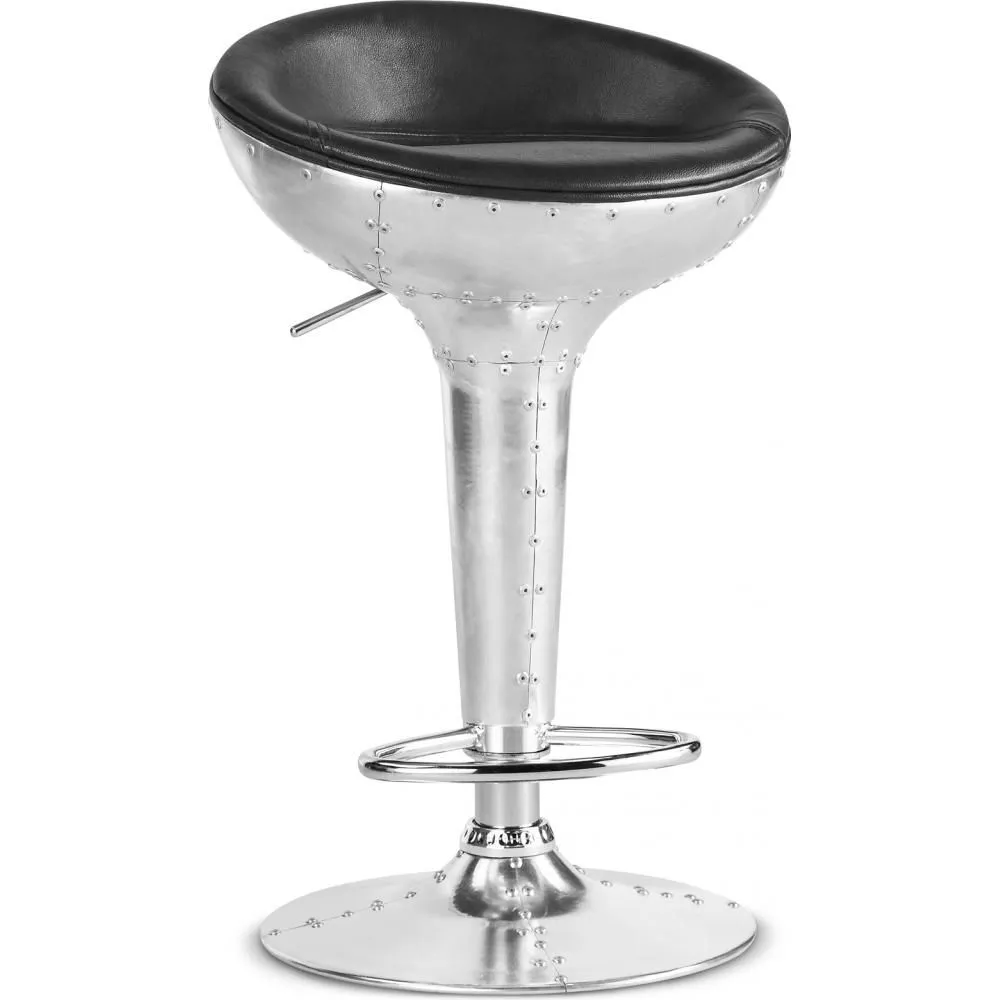 Tabouret rond en métal - style aviateur - 90 cm - Aviator image 8
