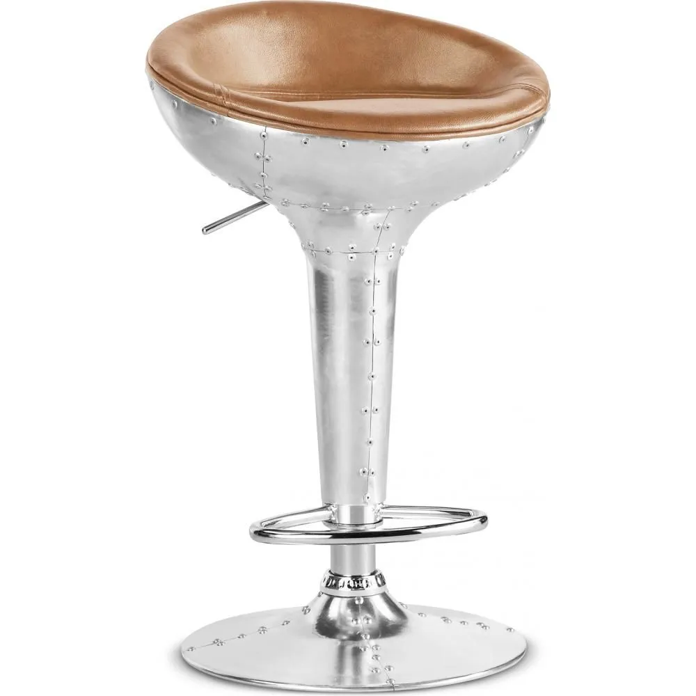 Tabouret rond en métal - style aviateur - 90 cm - Aviator image 8