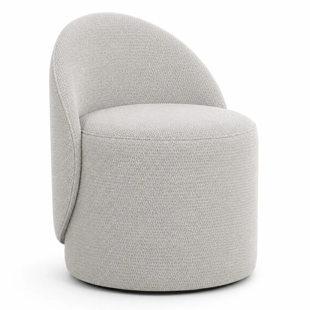 Tabouret Bas Rond – Siège Rembourré avec Dossier – Yaby image 8