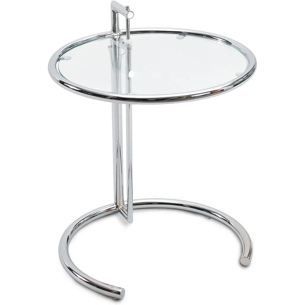 Table d'appoint ronde ajustable - Verre et acier - Lake image 8