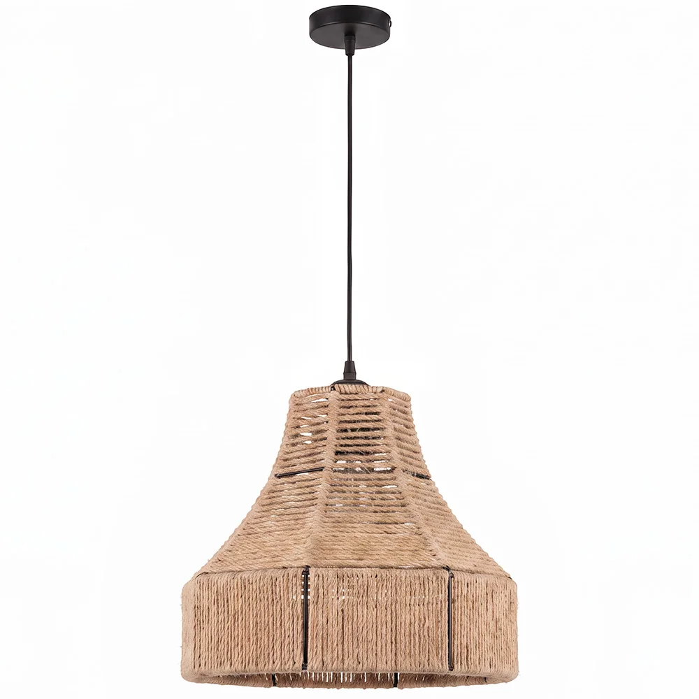 Suspension Corde Naturelle et Métal – Style Boho – Design Fait Main – Lorena image 8
