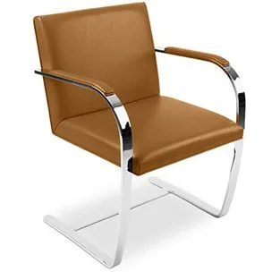Chaise de bureau avec accoudoirs - Chaise de bureau recouverte de cuir - Brama image 8