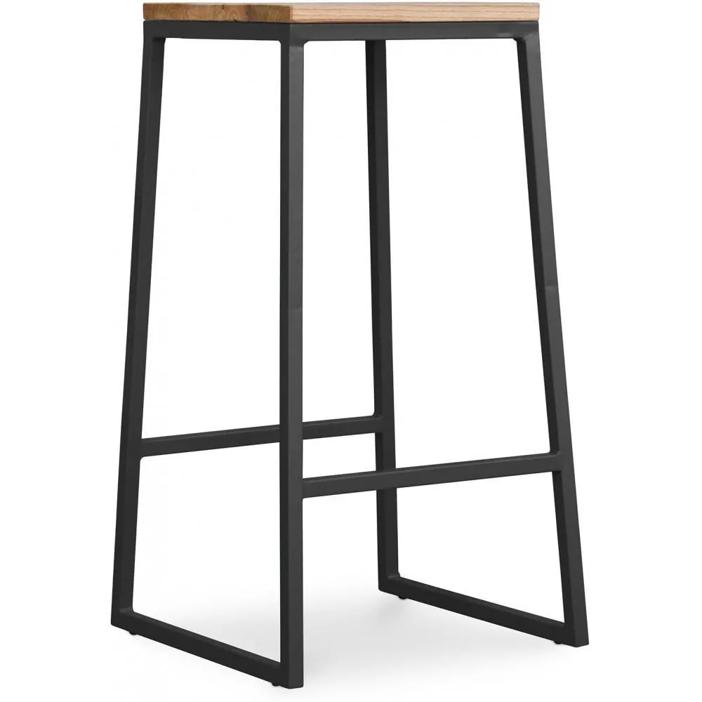 Tabouret design industriel - bois et métal - 76cm - Big Boy image 8