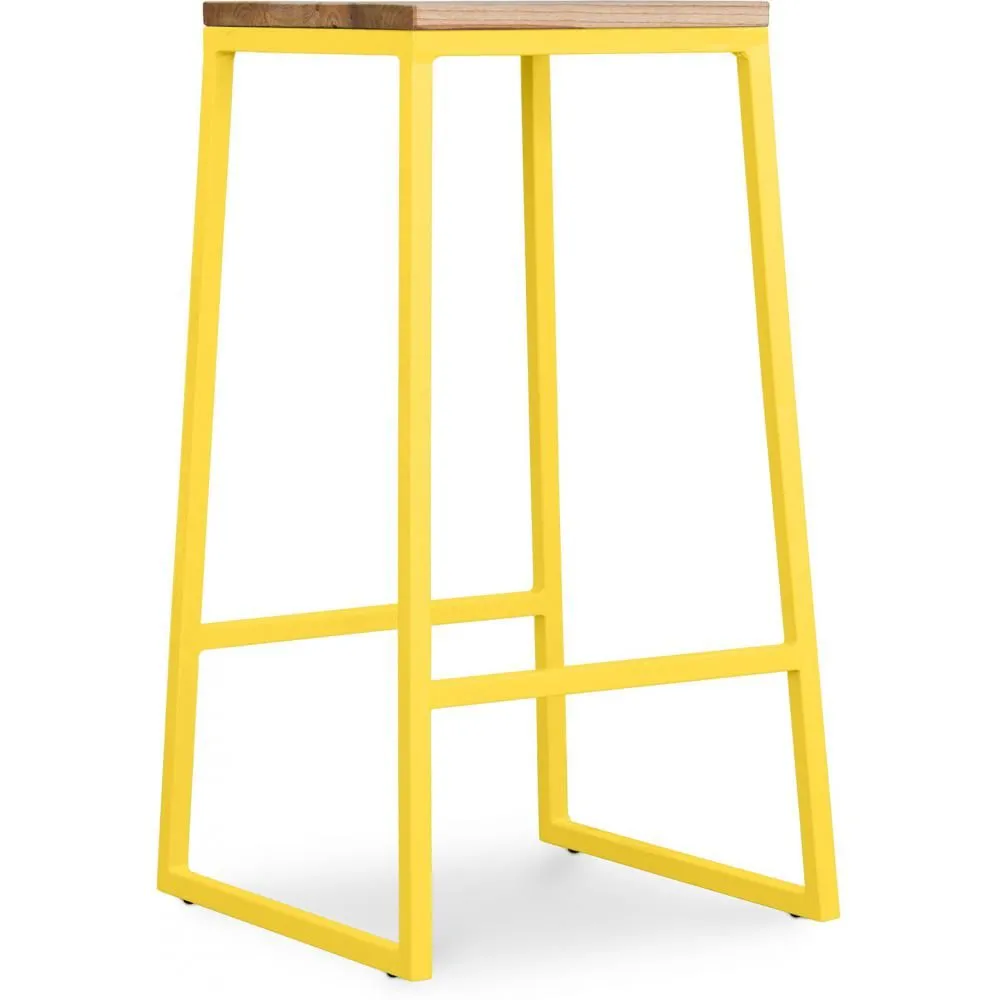 Tabouret design industriel - bois et métal - 76cm - Big Boy image 8