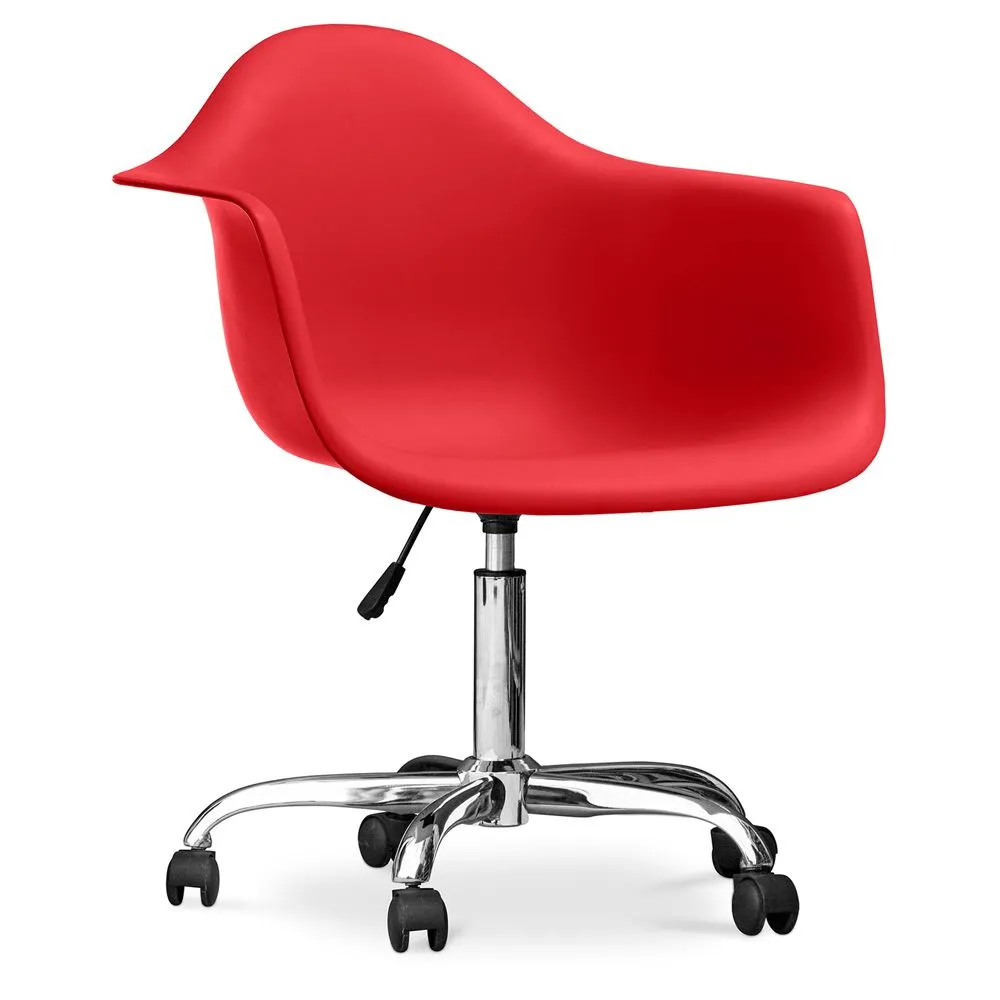 Chaise de bureau avec accoudoirs - Chaise de bureau à roulettes - Weston image 8