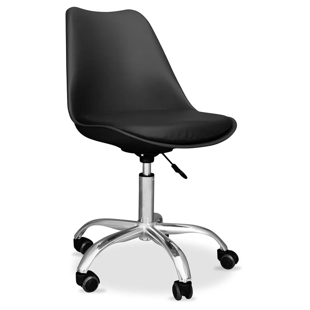 Chaise de bureau à roulettes - Chaise de bureau pivotante - Tulip image 8