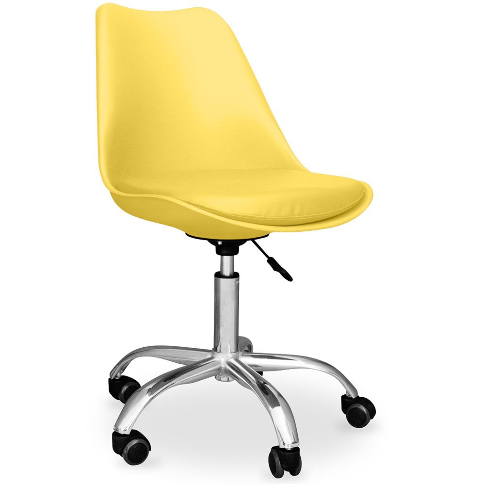 Chaise de bureau à roulettes - Chaise de bureau pivotante - Tulip image 8