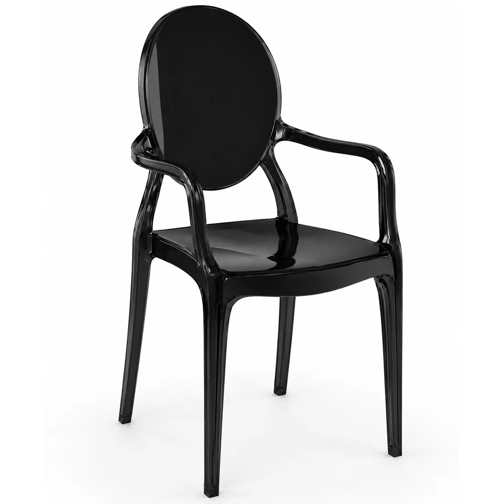 Chaise de salle à manger transparente - Design avec accoudoirs - Victoria Queen image 8