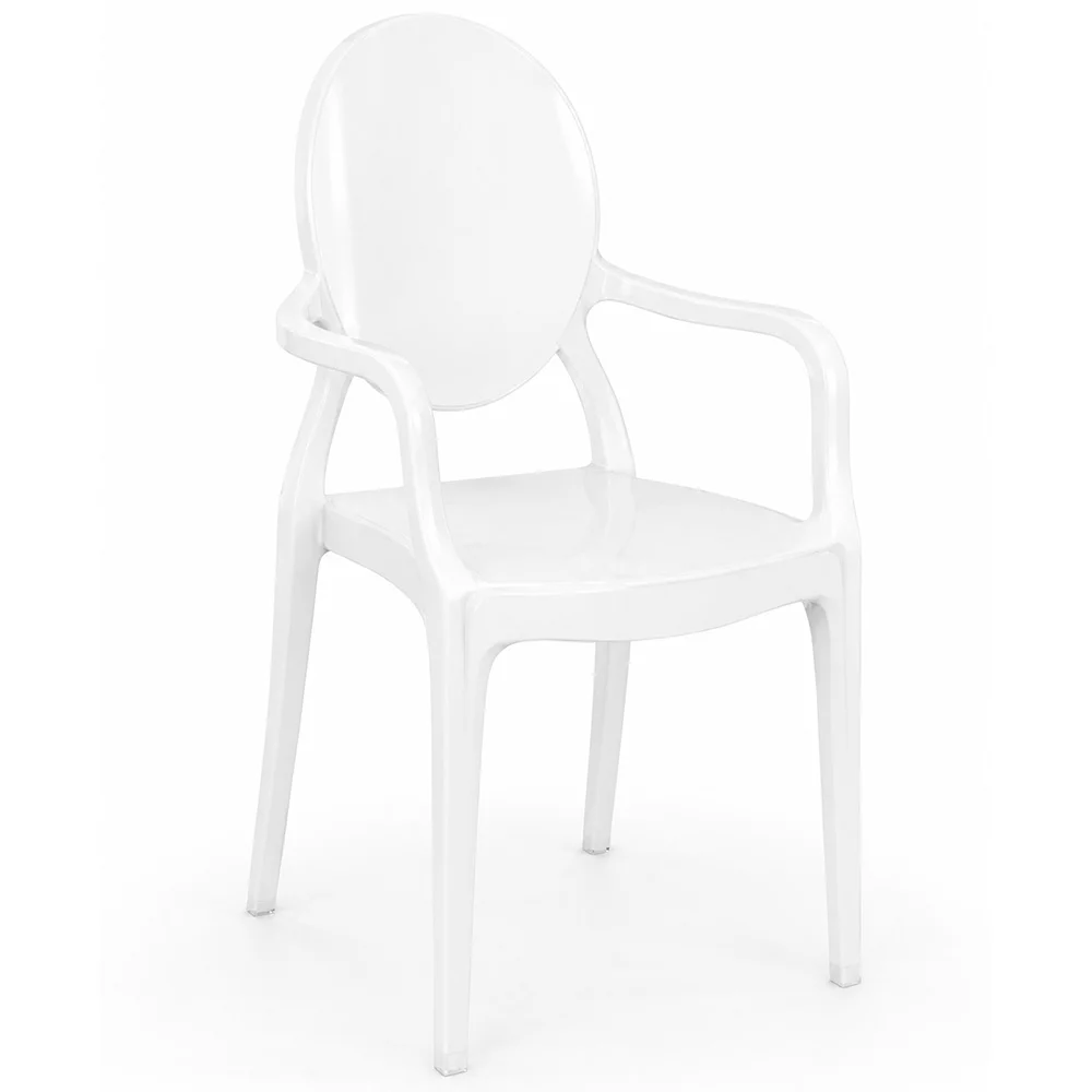 Chaise de salle à manger transparente - Design avec accoudoirs - Victoria Queen image 8
