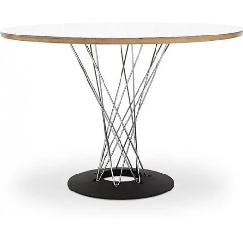 Table à manger ronde en bois avec pieds en acier - Hoffman image 8