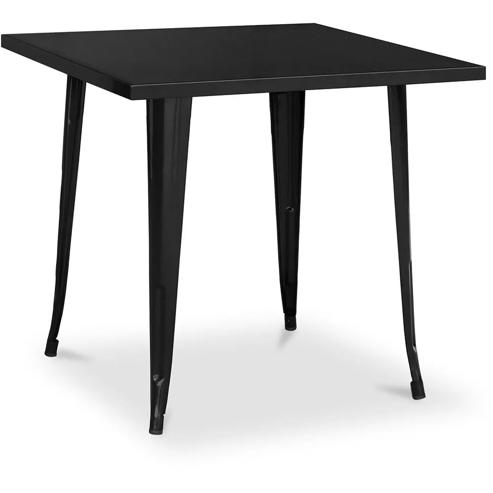 Table à manger carrée design industriel - Stylix image 8