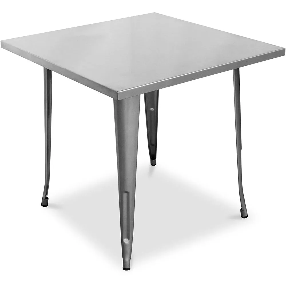 Table à manger carrée design industriel - Stylix image 8