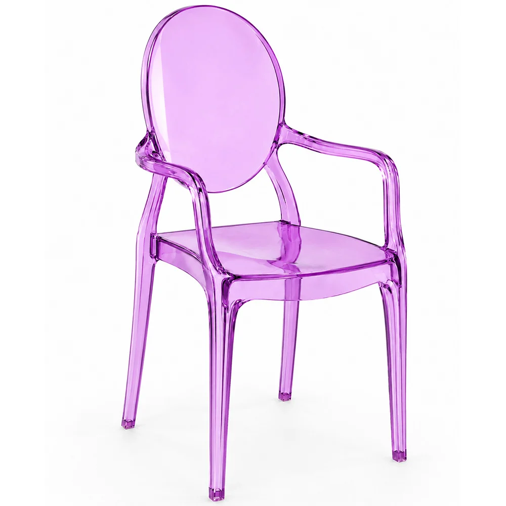 Chaise de salle à manger transparente - Design avec accoudoirs - Victoria Queen image 8