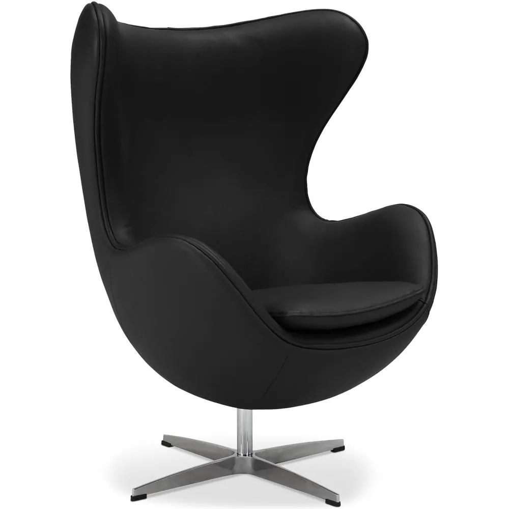 Fauteuil avec Accoudoirs - Revêtu de Similicuir - Design Oeuf - Brave image 8
