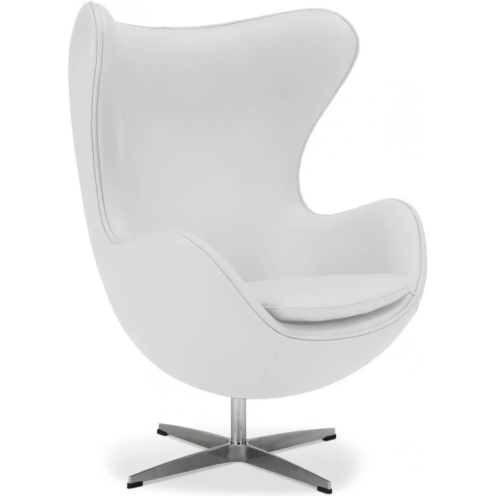 Fauteuil avec Accoudoirs - Revêtu de Similicuir - Design Oeuf - Brave image 8
