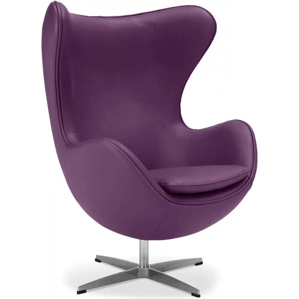 Fauteuil avec Accoudoirs - Revêtu de Similicuir - Design Oeuf - Brave image 8