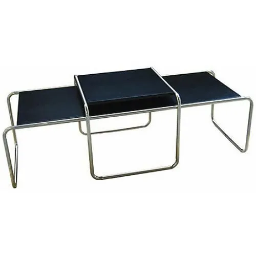Pack de 2 tables basses empilables - bois et acier - Lacky image 8