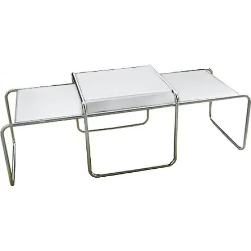 Pack de 2 tables basses empilables - bois et acier - Lacky image 8