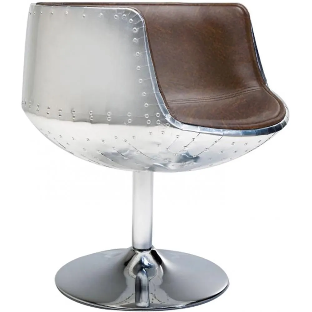 Chaise longue - Chaise design - Similicuir et métal - Cognac image 8
