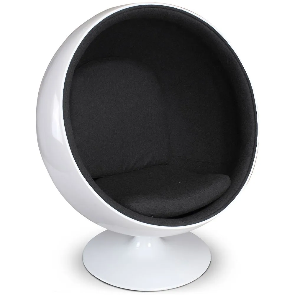  Fauteuil design boule - Tissu rembourré - Batton image 8