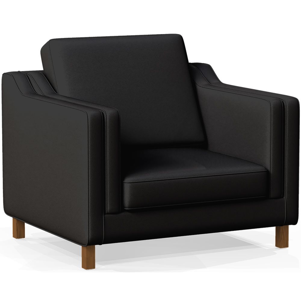 Fauteuil avec Accoudoirs - Revêtu de Cuir - Mattathais image 8