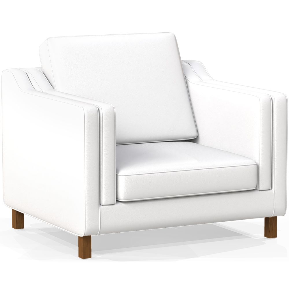 Fauteuil avec Accoudoirs - Revêtu de Cuir - Mattathais image 8