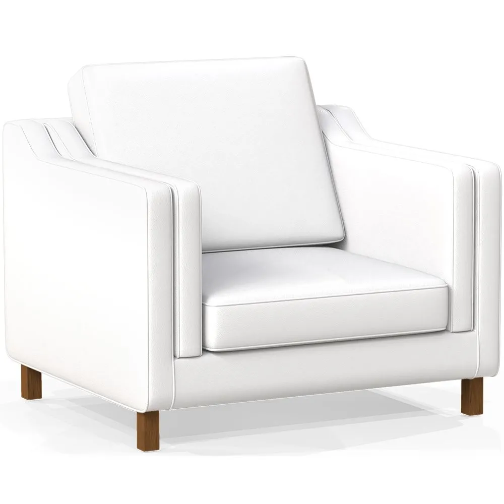 Fauteuil avec Accoudoirs - Revêtu de Cuir - Mattathais image 8