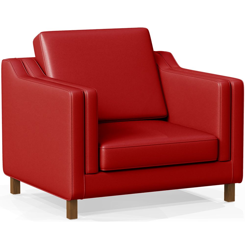 Fauteuil avec Accoudoirs - Revêtu de Cuir - Mattathais image 8