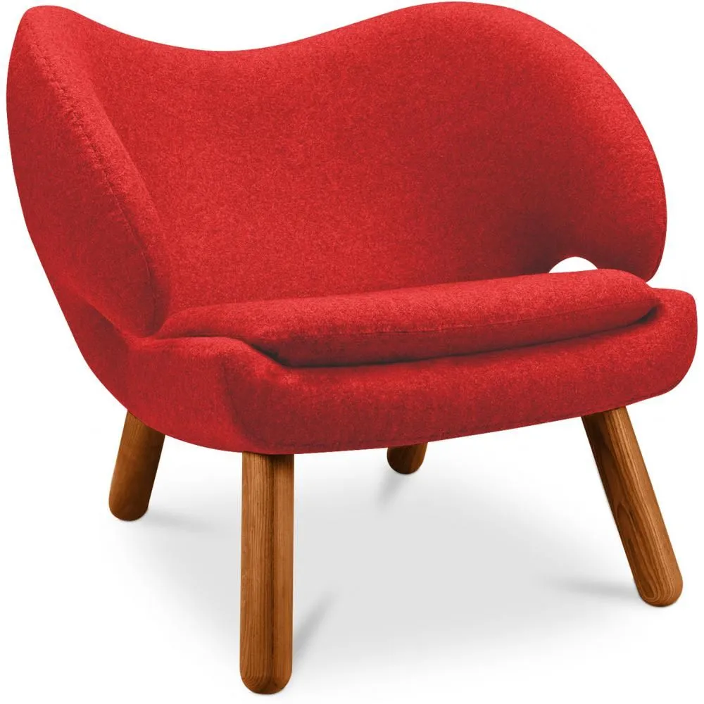 Fauteuil Revêtu de Tissu - Design Scandinave - Pelitano image 8