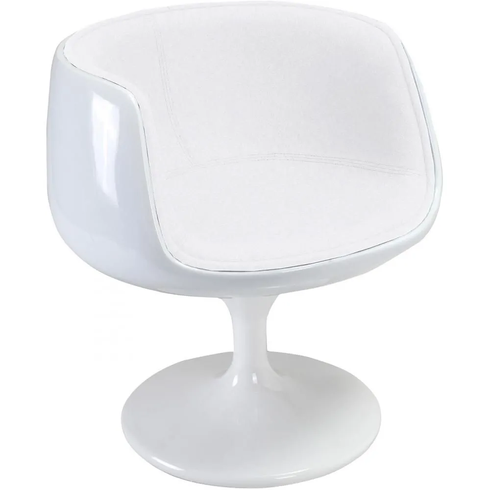 Chaise longue - Chaise design blanche - Revêtement en tissu - Geneva image 8