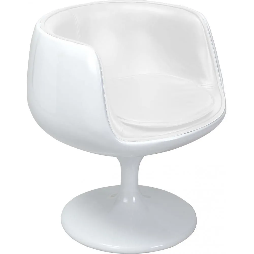 Chaise longue - Chaise design blanche - recouverte de cuir - Geneva image 8