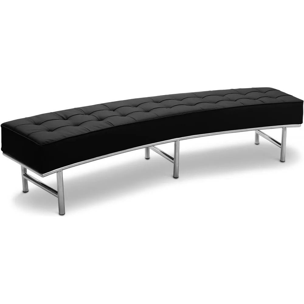 Banc Courbé - Revêtement en similicuir - Karlo image 8