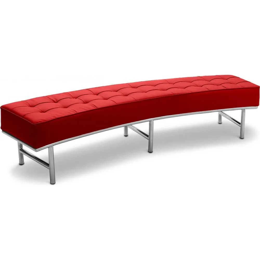 Banc Courbé - Revêtement en similicuir - Karlo image 8