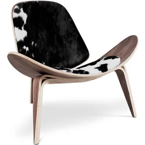 Fauteuil Design - Style Scandinave - Revêtu de Poney - Lucy image 8