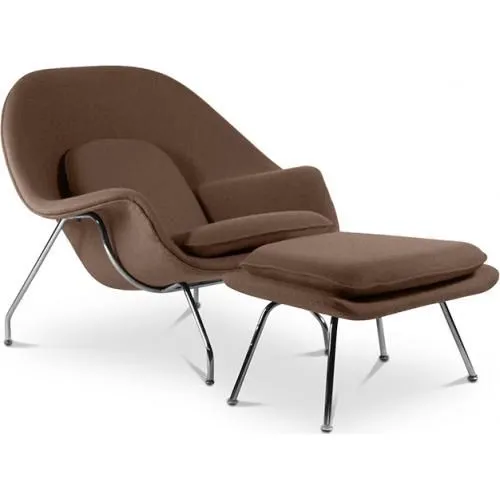 Fauteuil Design avec Repose-Pieds - Revêtement en Tissu - Womb image 8