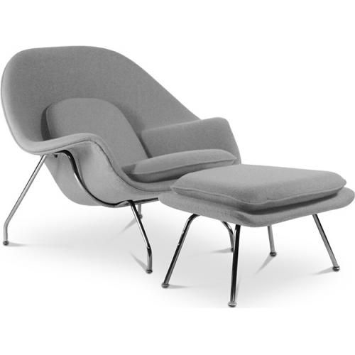 Fauteuil Design avec Repose-Pieds - Revêtement en Tissu - Womb image 8