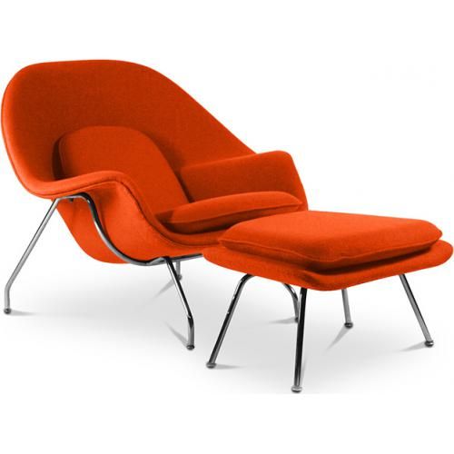 Fauteuil Design avec Repose-Pieds - Revêtement en Tissu - Womb image 8