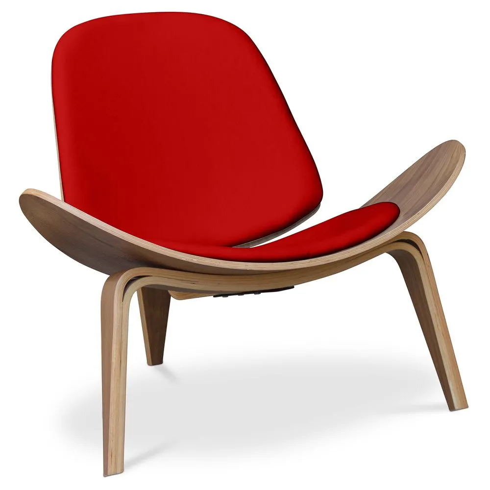Fauteuil design - Fauteuil scandinave - Revêtu de cuir - Lucy image 8
