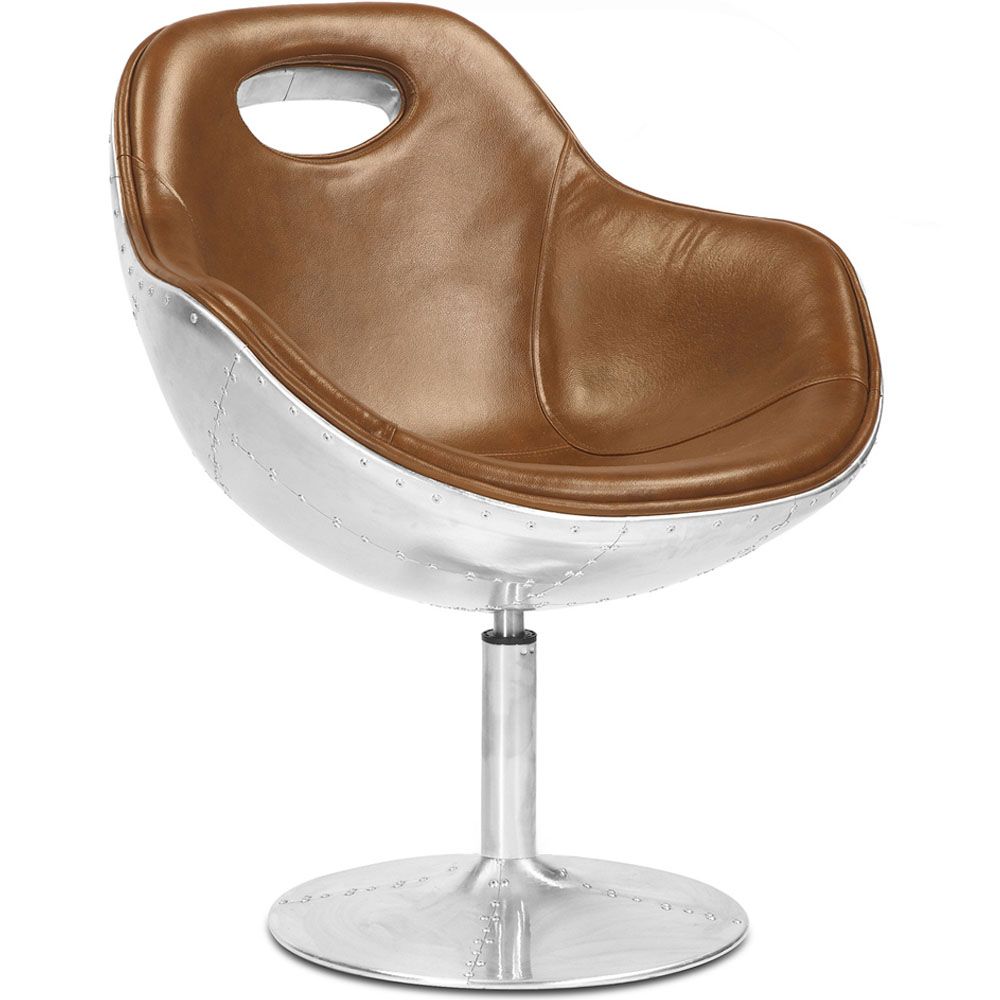 Fauteuil avec Accoudoirs - Style Aviateur - Cuir - Tulip image 8