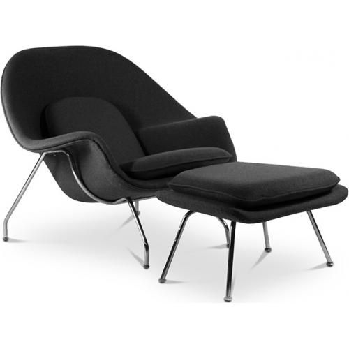 Fauteuil Design avec Repose-Pieds - Revêtement en Tissu - Womb image 8