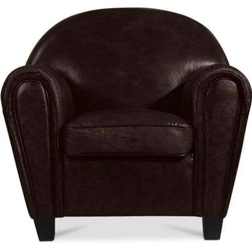 Fauteuil avec accoudoirs - Revêtu de cuir - Club image 8